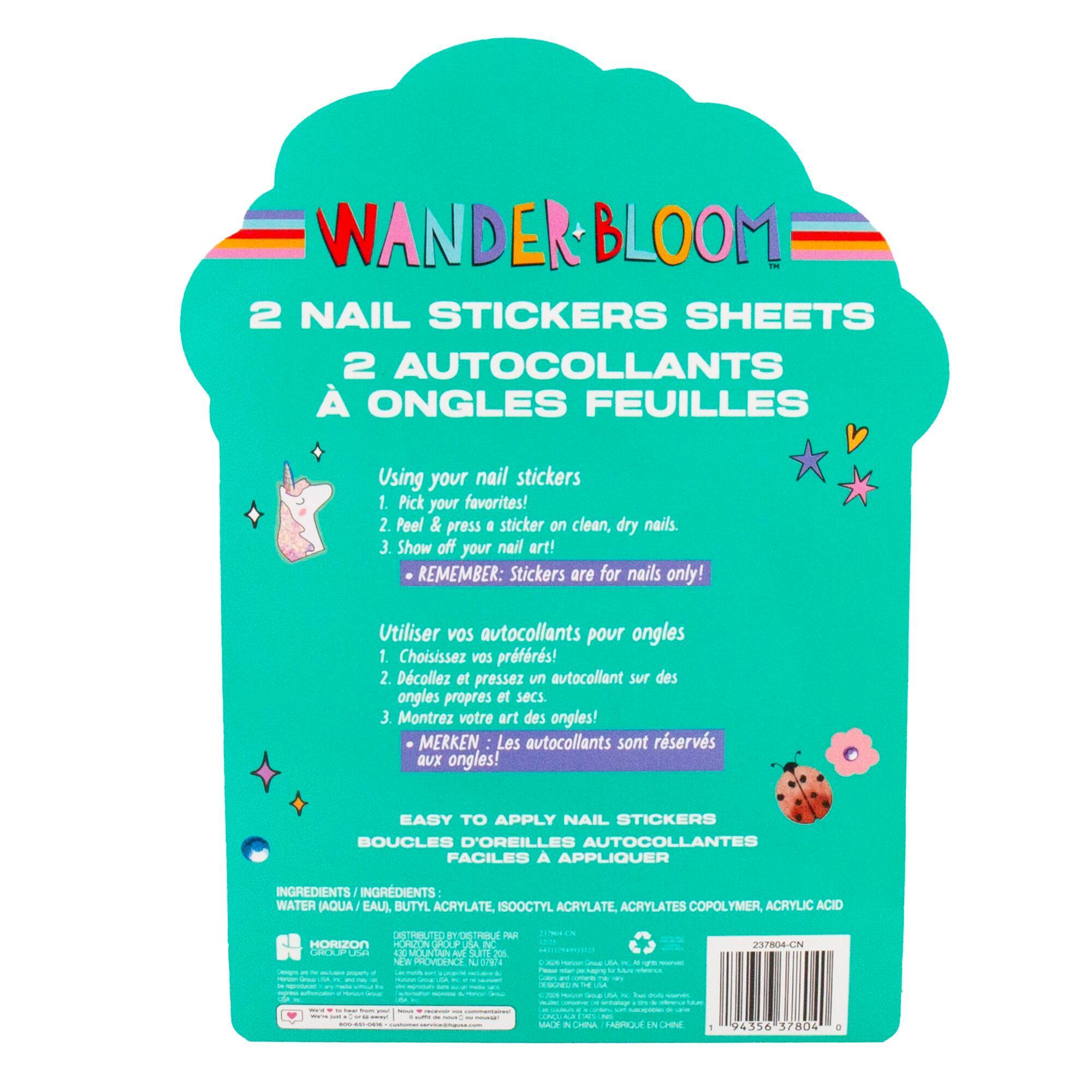 WanderBloom Nail Stickers, 330 Pieces